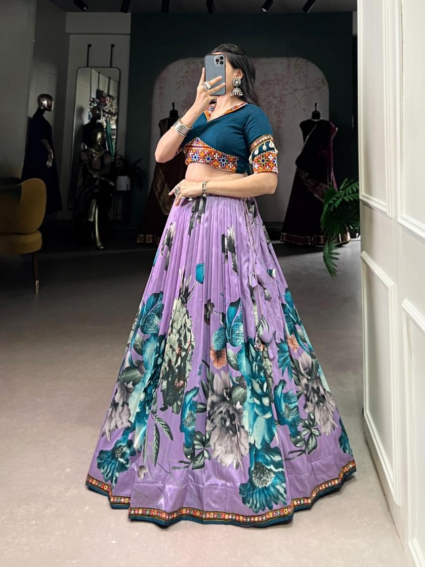 pr clothing nnk1734 tasar silk floral readymade stylish lehenga choli in wholesale surat