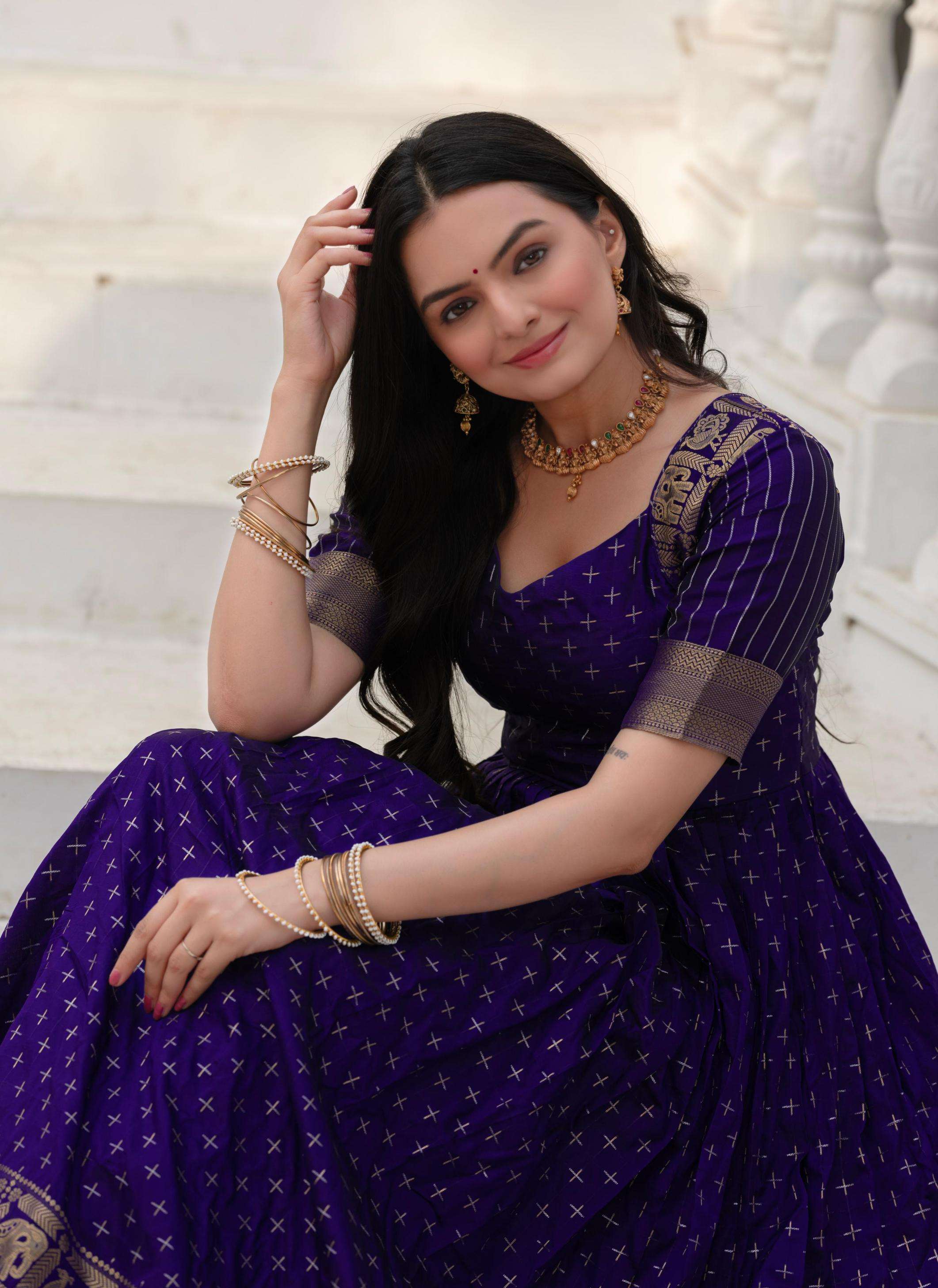 pr clothing w208586 silk elegant style readymade big size flared gown in wholesale surat