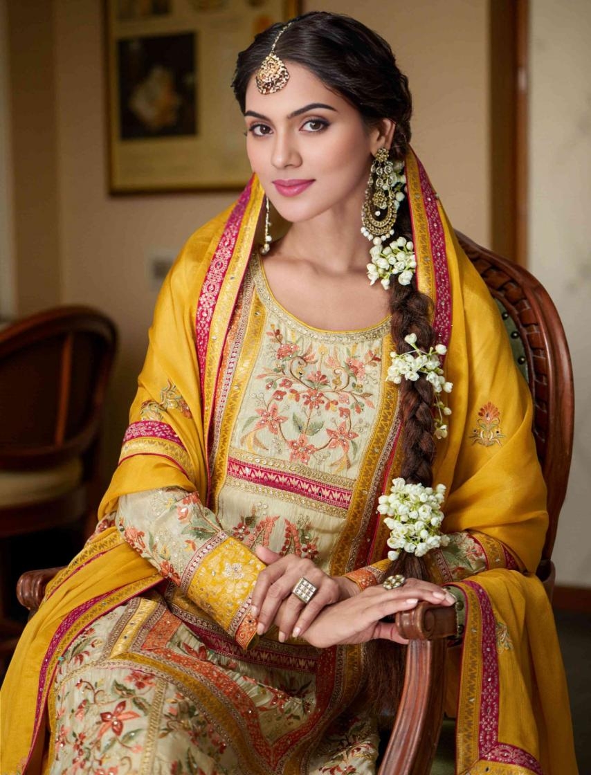 pr clothing zeeya vol 3 series 5715 to 5716 readymade party wear jacquard chinon plazzo kurti with dupatta in wholesale surat