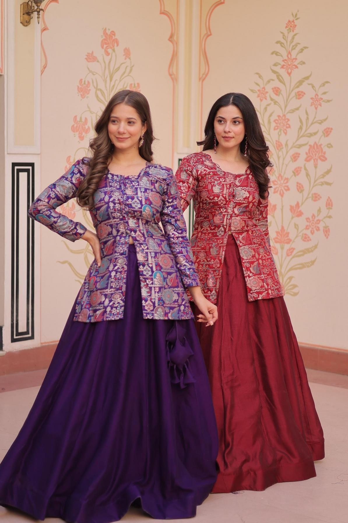 pr clothiung lw 7129 simmer vichitra readymade designer lehenga choli in wholesale surat
