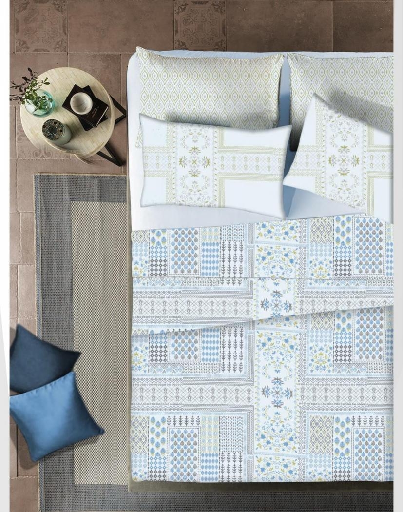 pr clothung aroma cotton prints readymade fancy king size bedsheet with 2 pillow cover in wholesale surat