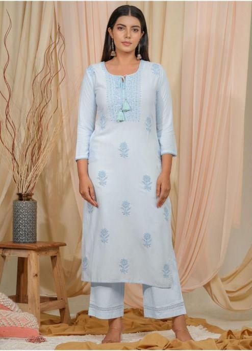 psyna chikankari fancy stylish look readymade combo kurtas for womens