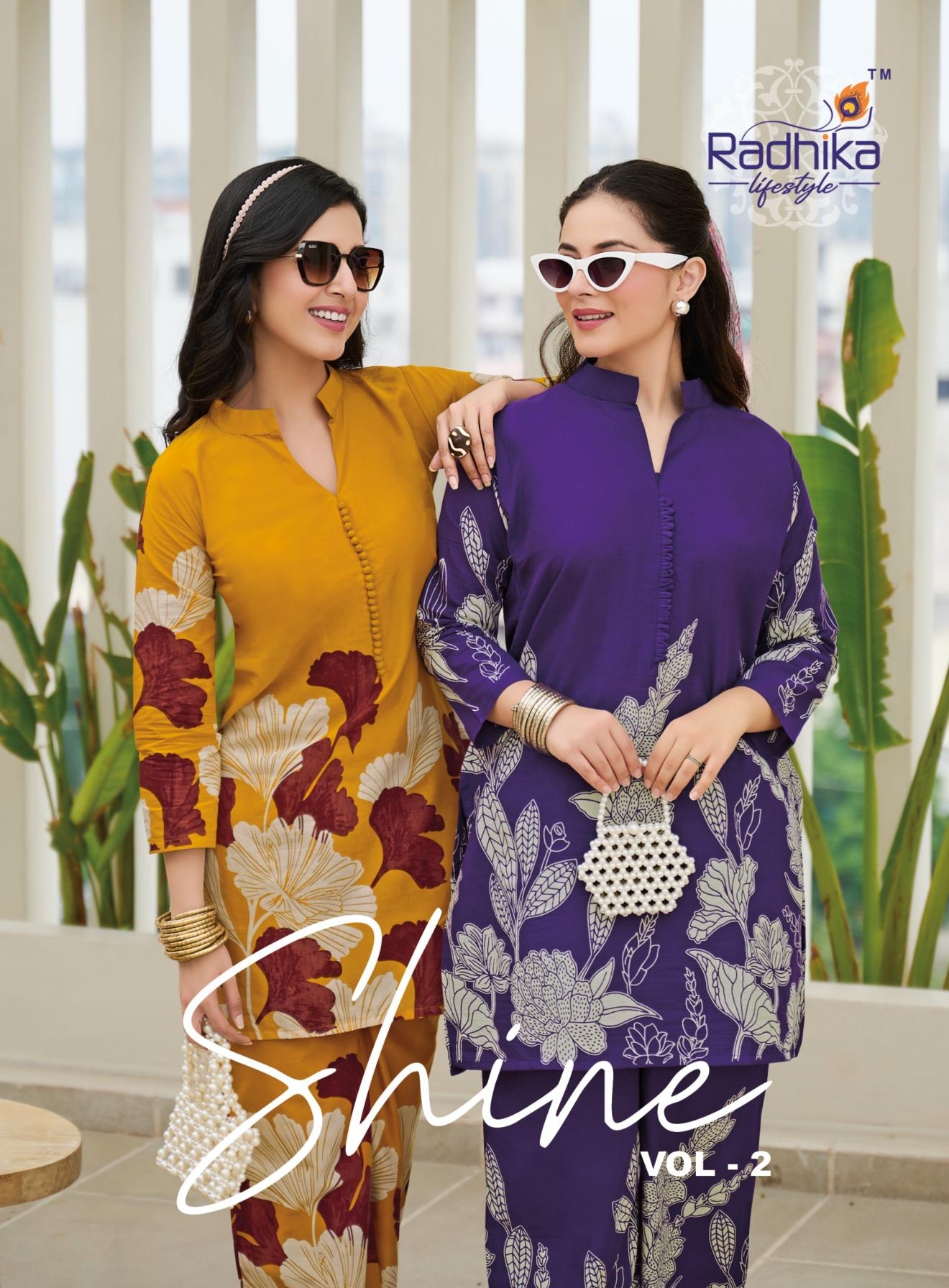  radhika lifestyle shine vol 2 series 2001 to 2008 pure cotton fullstitch coord set in wholesale surat
