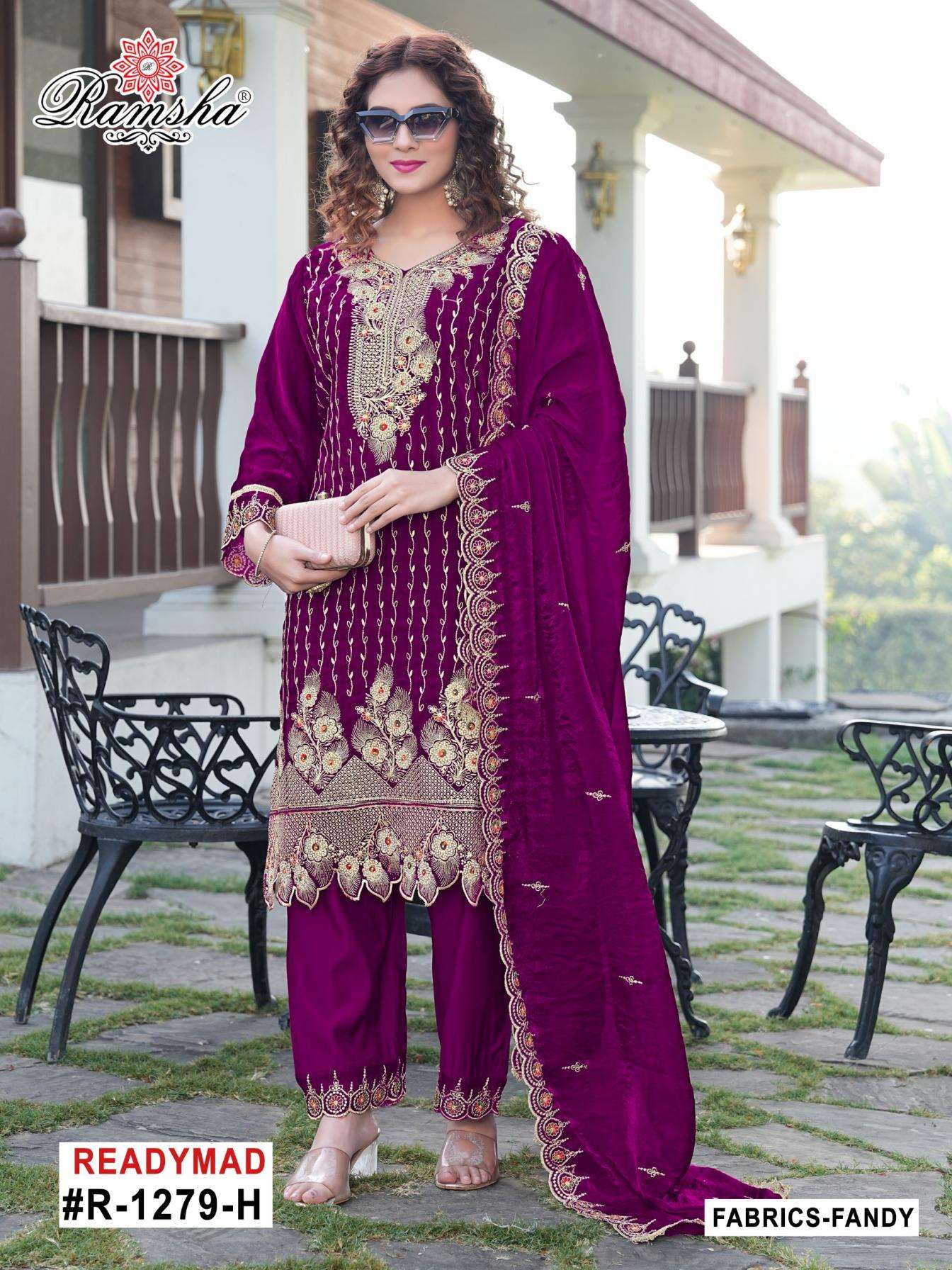 ramsha r 1279 nx fandy readymade fashionable pakistani suit in wholesale surat