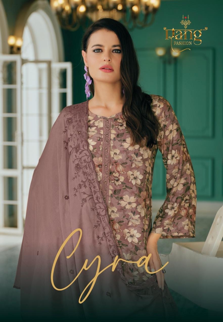 rang fashion cyra series 1001 to 1003 viscose muslin good salwar suits in wholesale surat