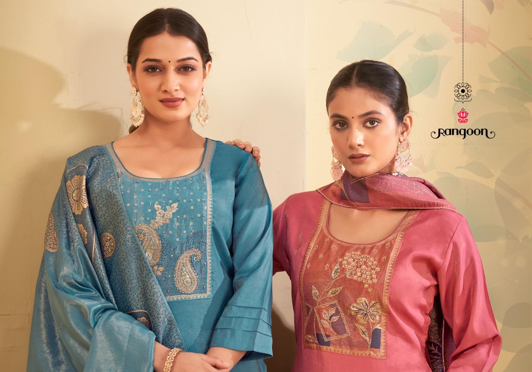 rangoon meera series 5961-5964  Viscose Simmer wholesale suit 