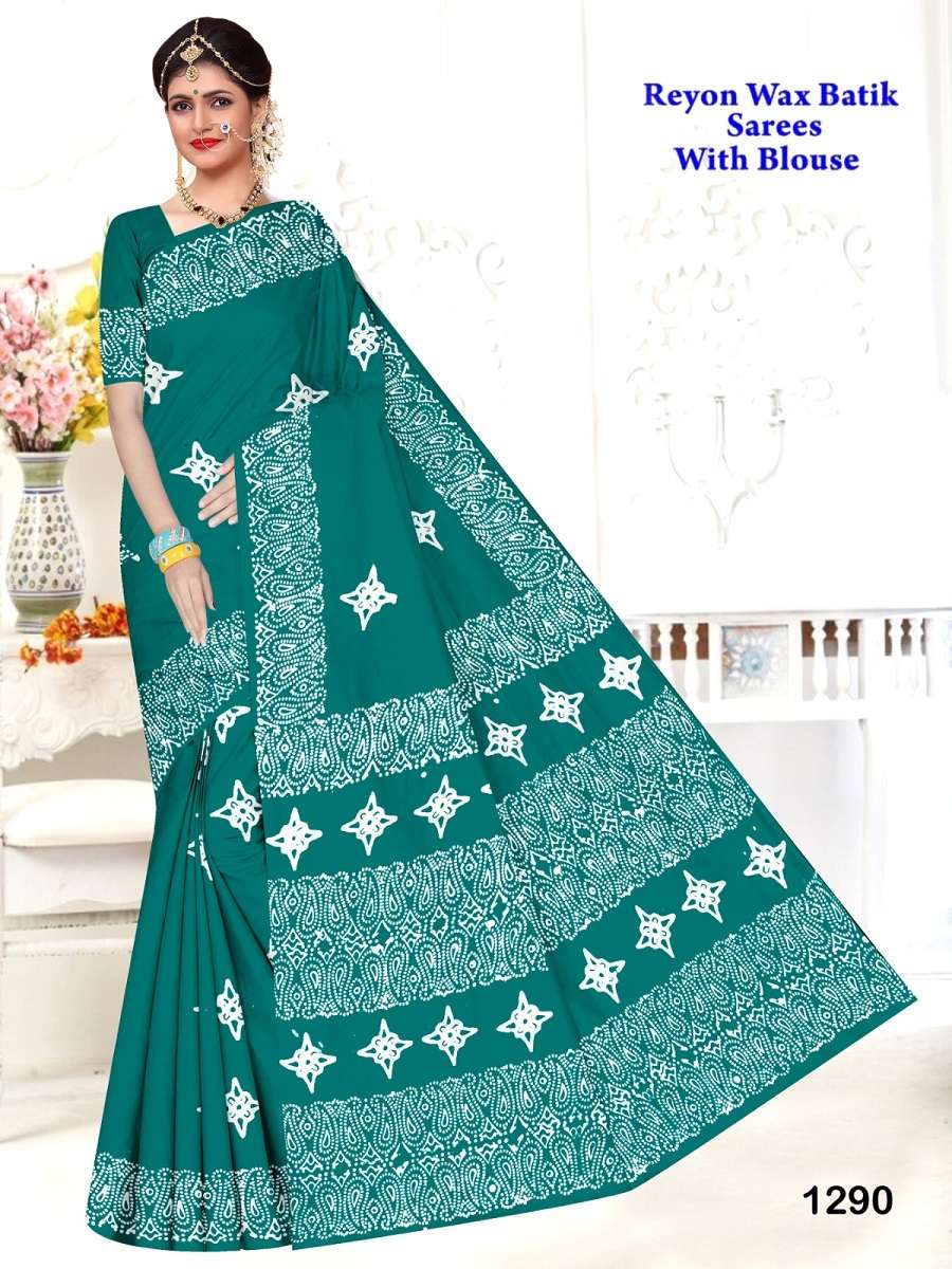 Rayon Wax Batik Rayon To Rayon Batik Print wholesale saree