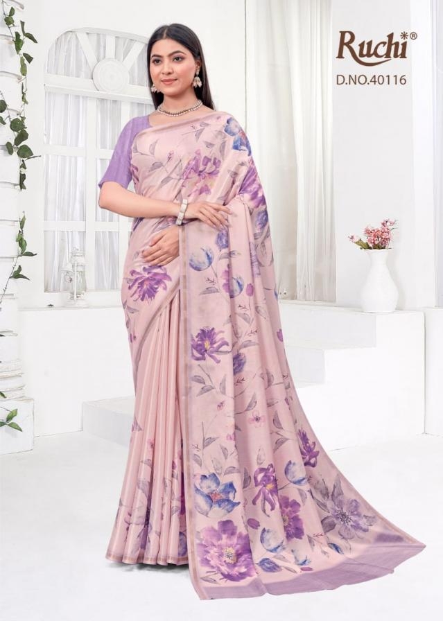 ruchi launch saaisha series 40113 to 40118 tussar silk saree in wholesale surat