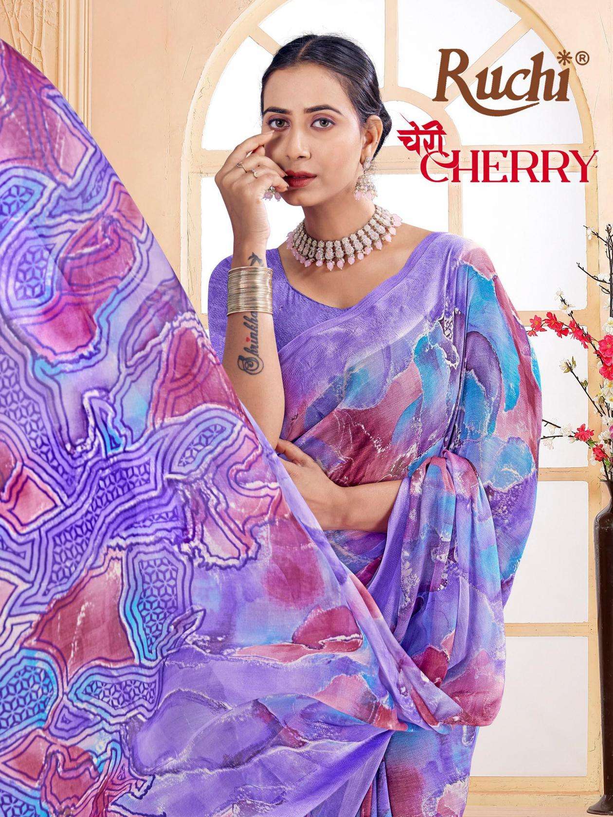 ruchi sarees cherry vol 49 series 40307 A to F latest uniform saree in wholesale surat