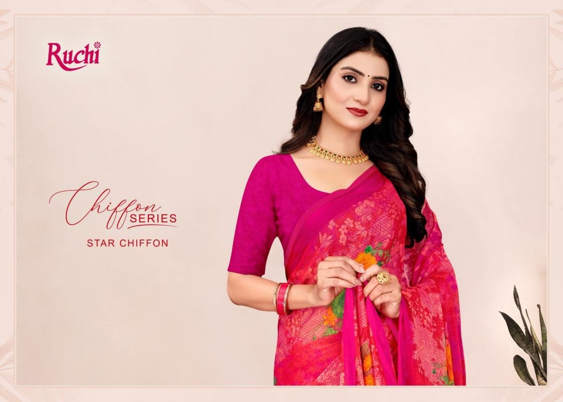 ruchi star chiffon vol 201series 49001 A to 49003 Dfancy amazing floral print sarees in wholesale surat