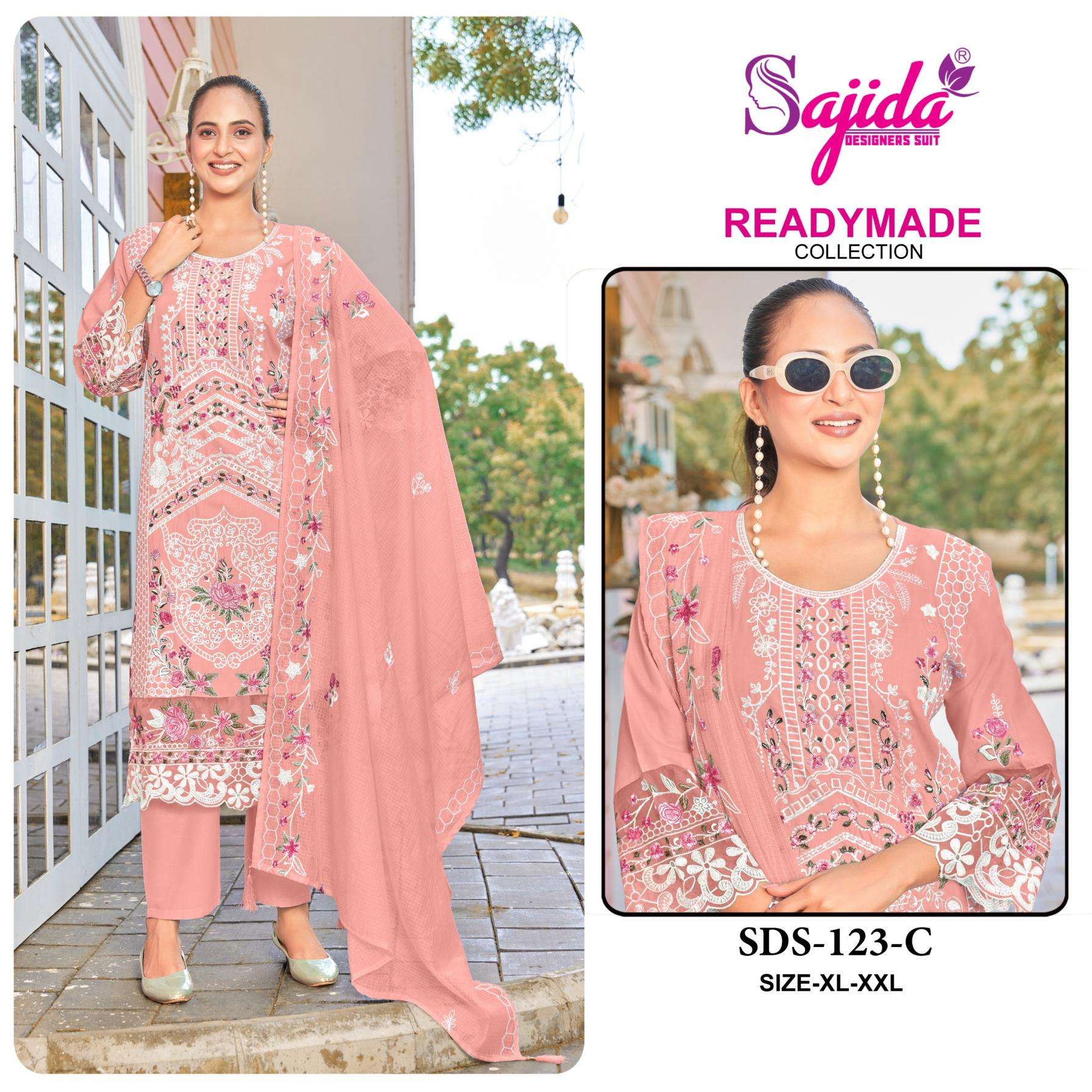  sajida designer alk 123 A to D stylish readymade pakistani suit in wholesale surat