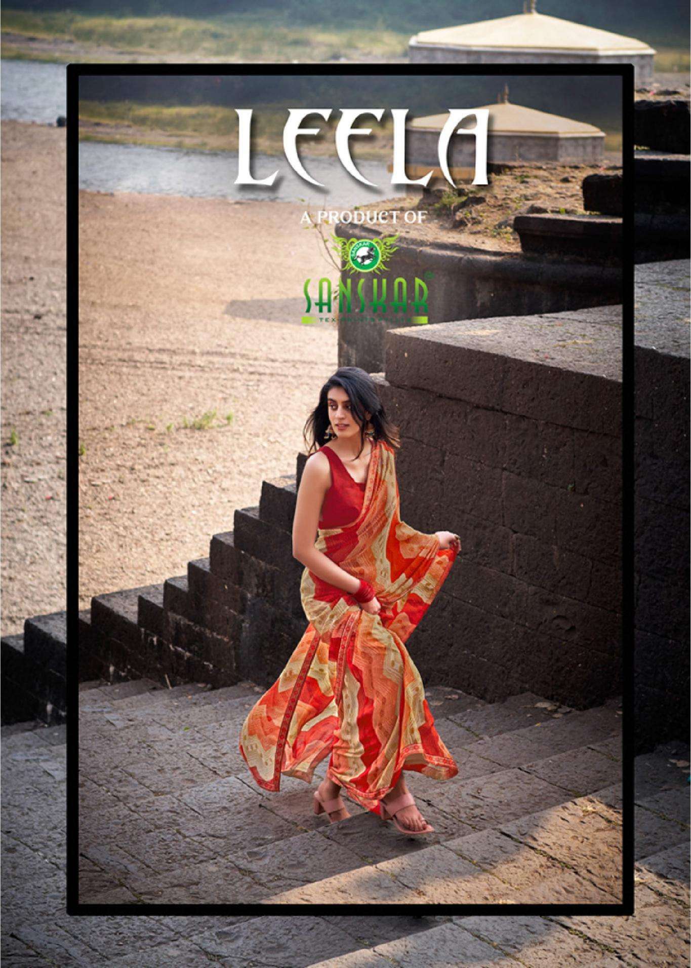 sanskar tex prints leela vol 3 series 40030 to 40041 bember georgette gorgeous look sarees in wholesale surat