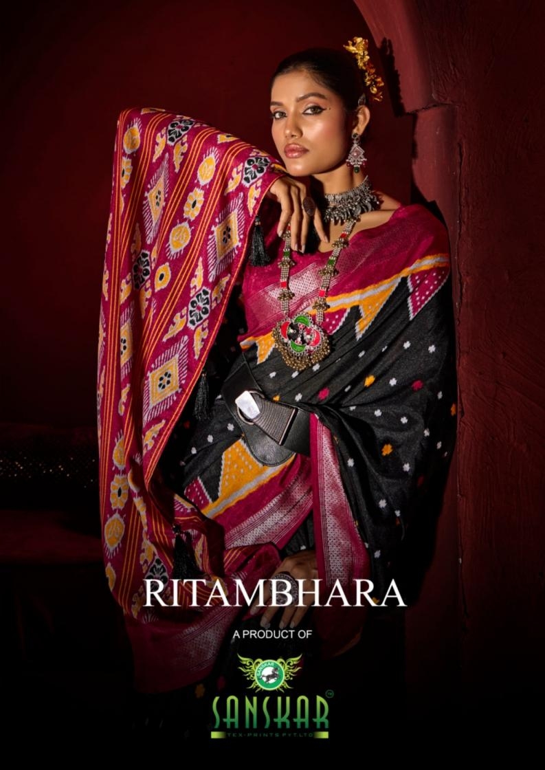 sanskar tex ritambhara series 41001 to 41008 prints dola print luxurious sarees in wholesale surat