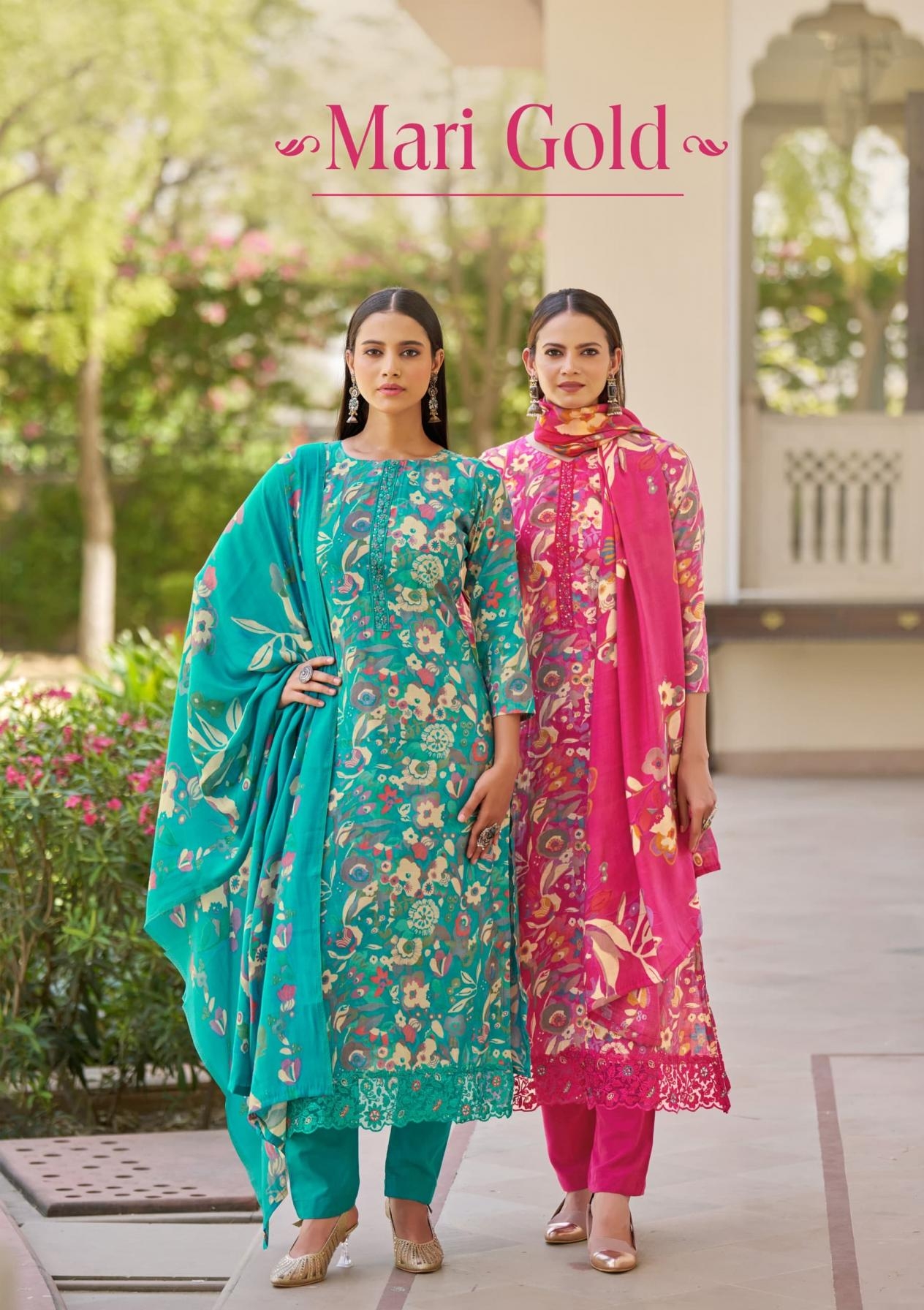 sargam mari gold series 2665 A to D hit design viscose modal musline salwar kameez in wholesale surat
