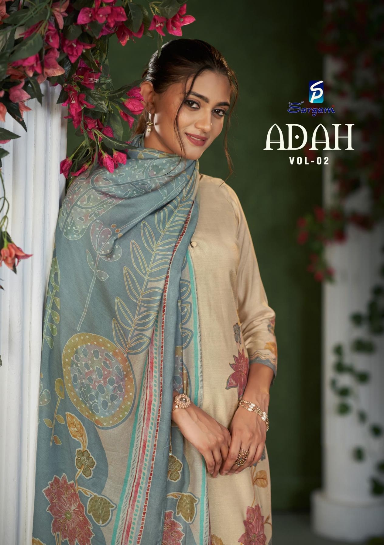 sargam prints adah vol 2 series 2700 A to D amazing muslin simmer salwar kameez in wholesale surat