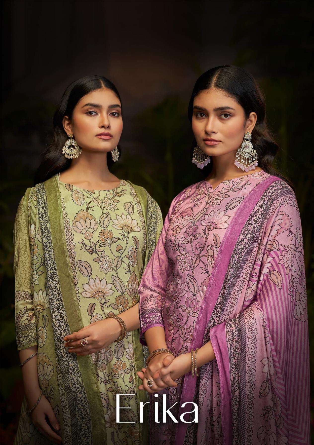 sargam prints erika series 2636 A to D bamberg muslin pretty look stylish salwar kameez in wholesale surat