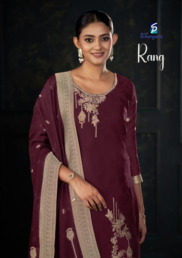 sargam prints rang series 2708 A to D viscose silk jacquard hit design salwar kameez in wholesale surat