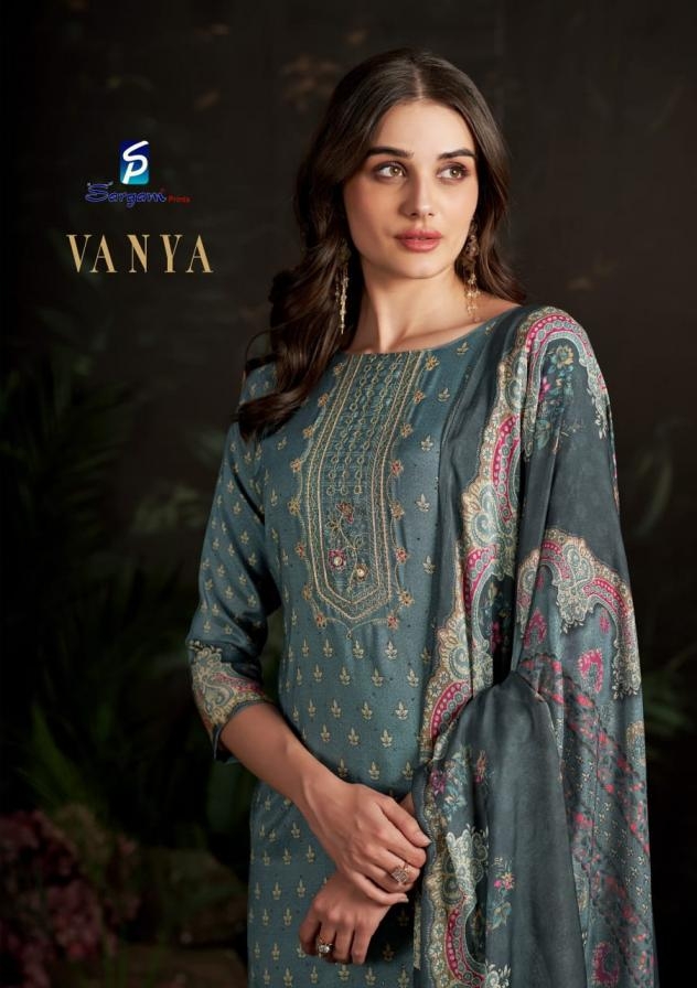 sargam prints vanya series 2627 A to D bemberg muslin pretty look salwar kameez in wholesale surat