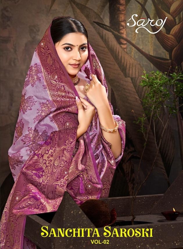 Saroj Sanchita saroski vol.2 series 1001 to 1006 Soft silk saree in wholesale surat