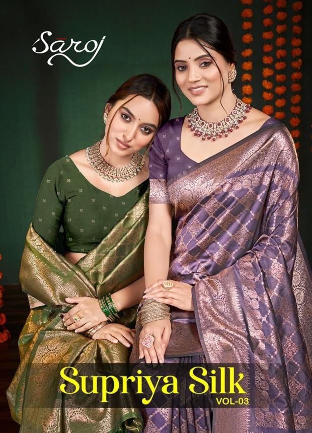 Saroj Supriya Silk Vol-3 series 1001-1004 silk whoelsale saree