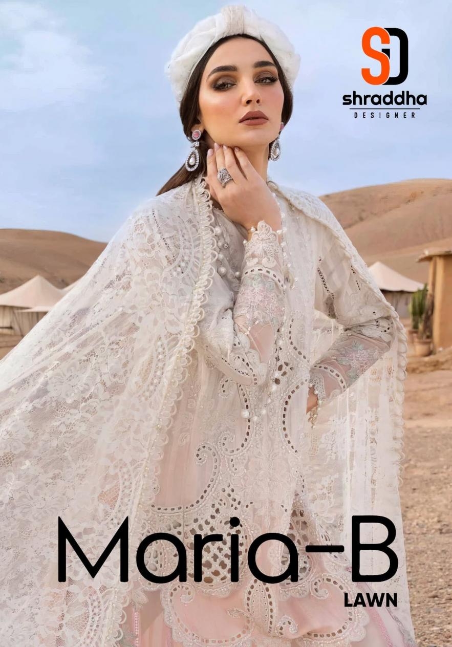 shraddha designer maria b lawn series 1001 to 1008 cotton modern pakistani salwar kameez in wholesale surat