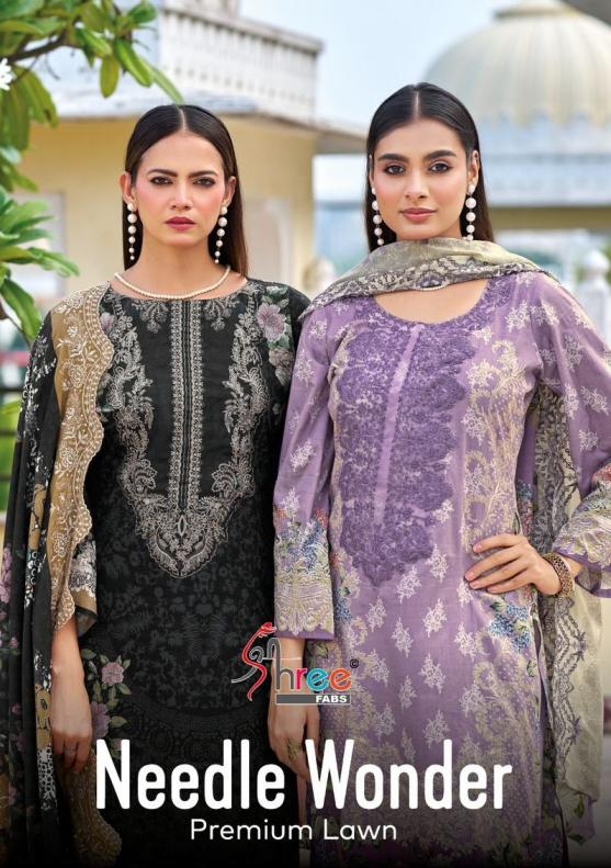 shree fab needle wonder premium lawn series 1001 to 1007 cotton elegance pakistani salwar kameez in surat