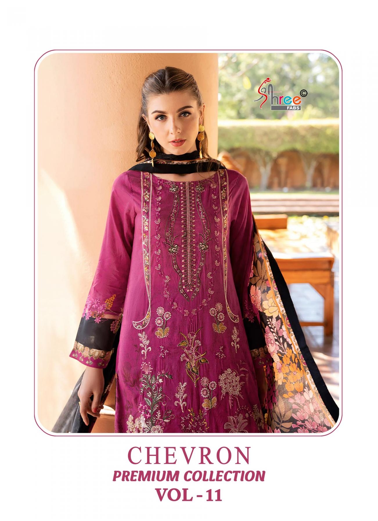 shree fabs chevron premium collection vol 11 series 3901 to 3906 lawn pakistani salwar kameez in wholesale surat