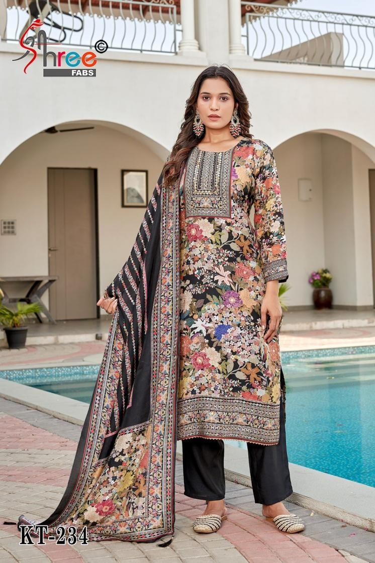 shree fabs kt 234 trendy viscose muslin pakistani salwar kameez in wholesale surat