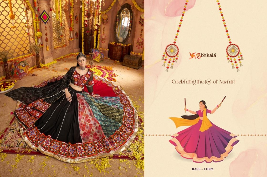 shubhkala raas vol 19 series 11001 to 11006 viscose rayon readymade chaniya choli in wholesale surat