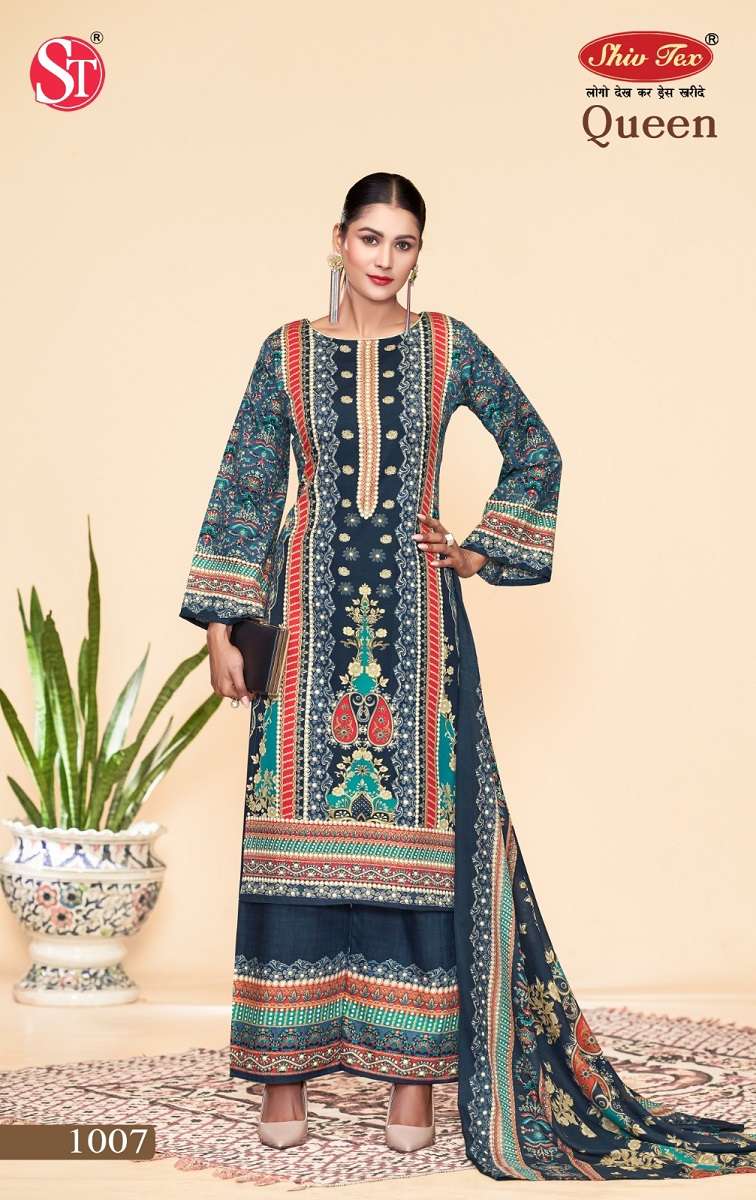 St Queen Vol-1 series 1001 to 1008 Heavy Cotton Printed salwar kameez in wholesale surat