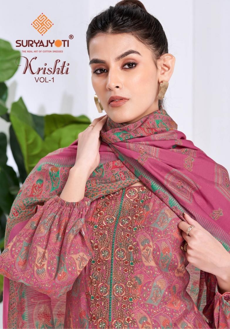 suryajyoti krishti vol 1 series 1001 to 1006 modal print amazing salwar kameez in wholesale surat