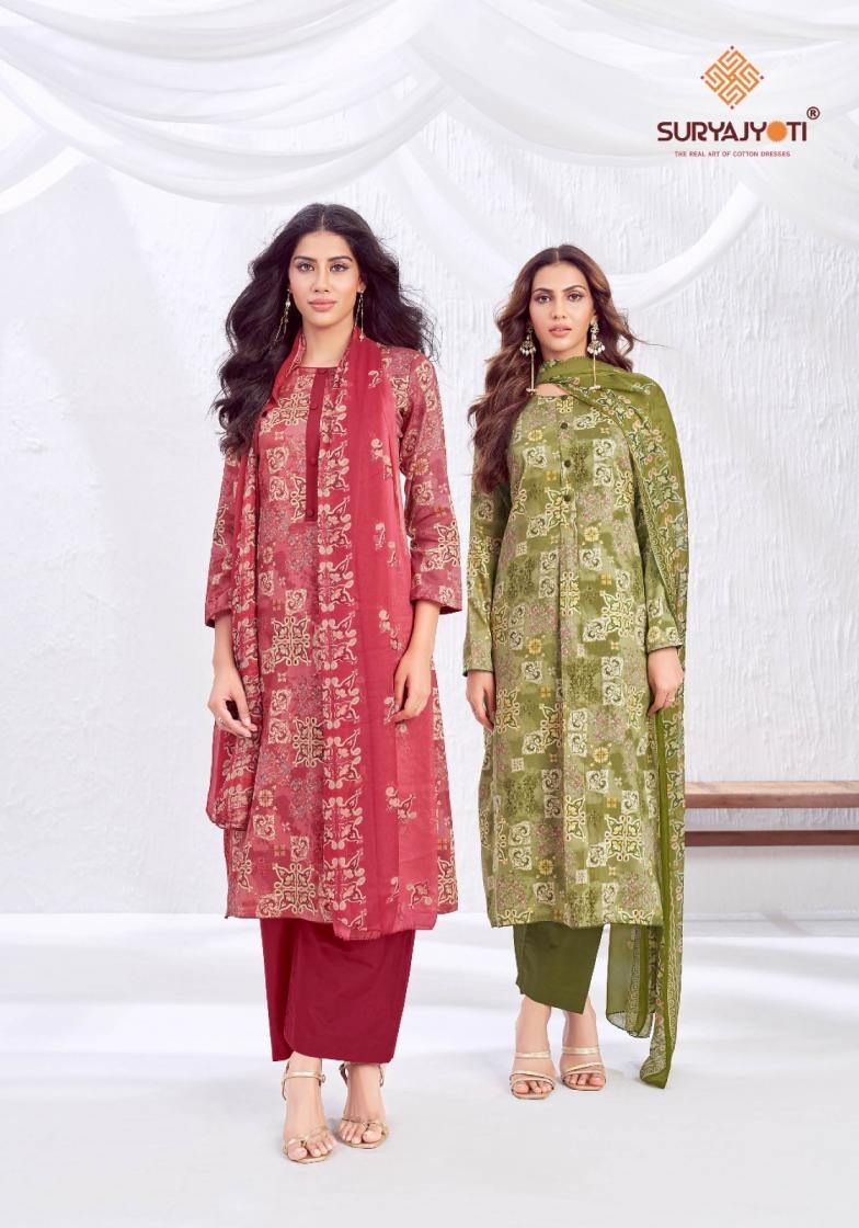 suryajyoti naishaa vol 48 48001 to 48006 jam satin casual fancy salwar kameez in wholesale surat