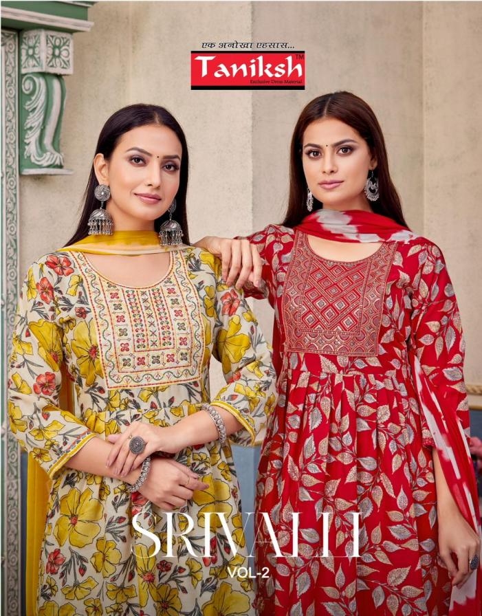 taniksh srivalli vol 2 series 2001 to 2008 capsule print readymade suit in wholesale surat