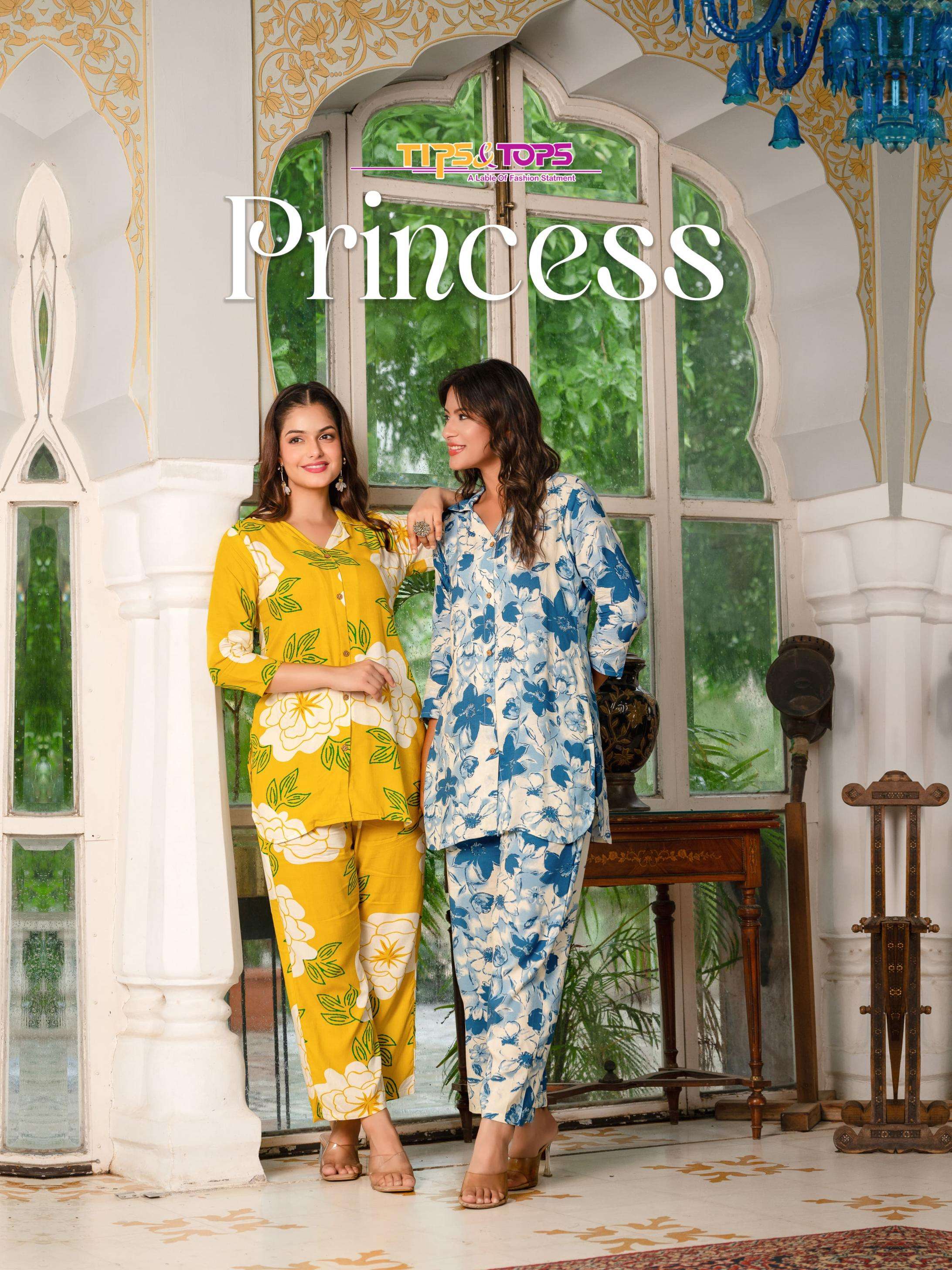 tips & tops princess series 101-106 Heavy Reyon Print wholesale readymade suit 