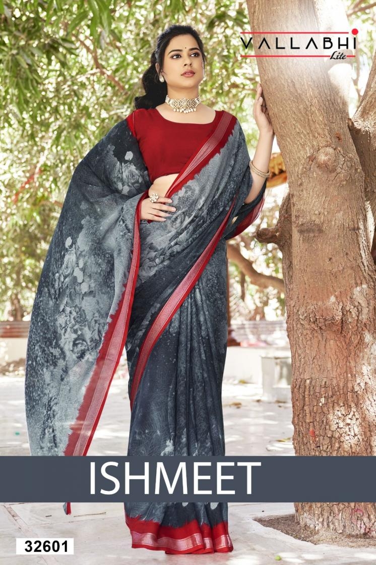 Vallabhi ishmeet series 32601-32606 georgette wholesale saree