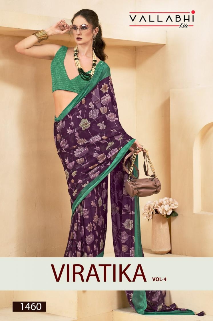 vallabhi viratika vol 4 series 1460 to 1465 lite georgette daily wear saree in wholesale surat