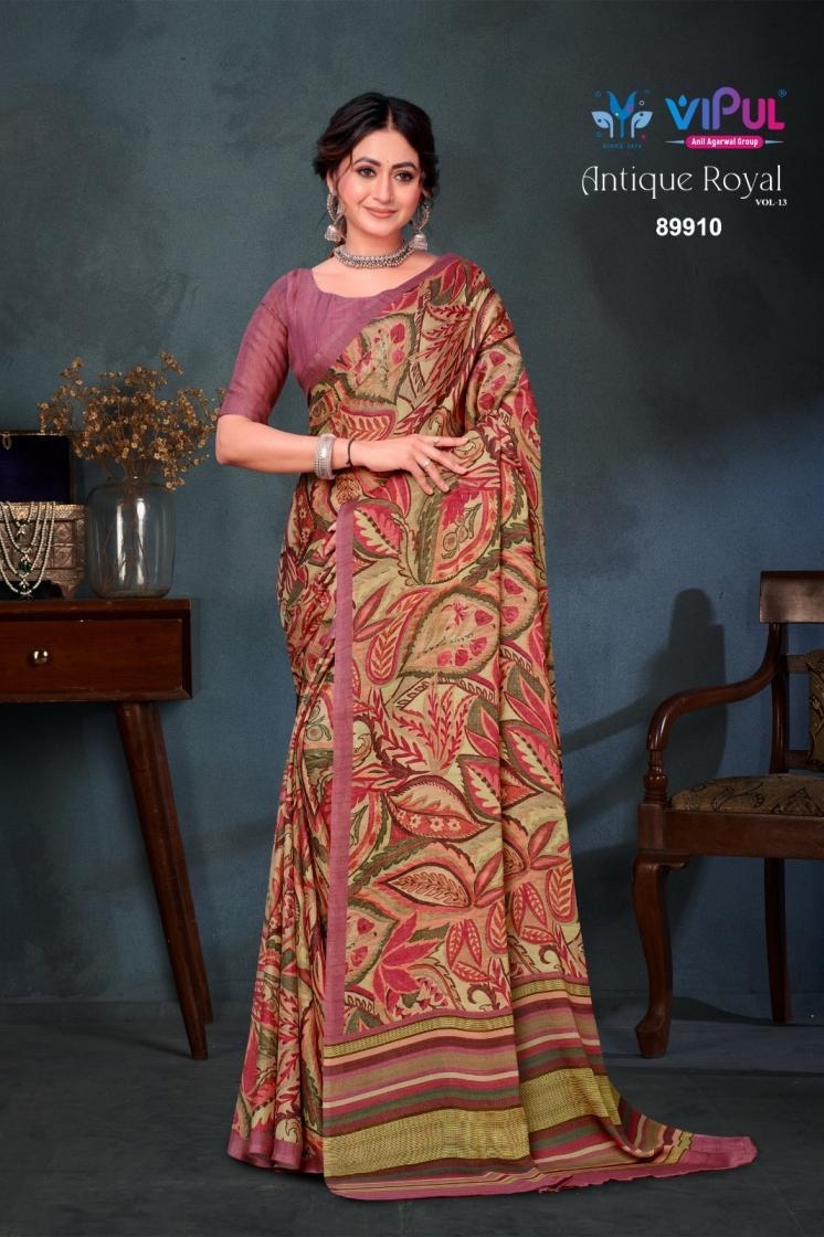 vipul antique royal vol 13 series 89910-89918 Satin silk wholesale saree