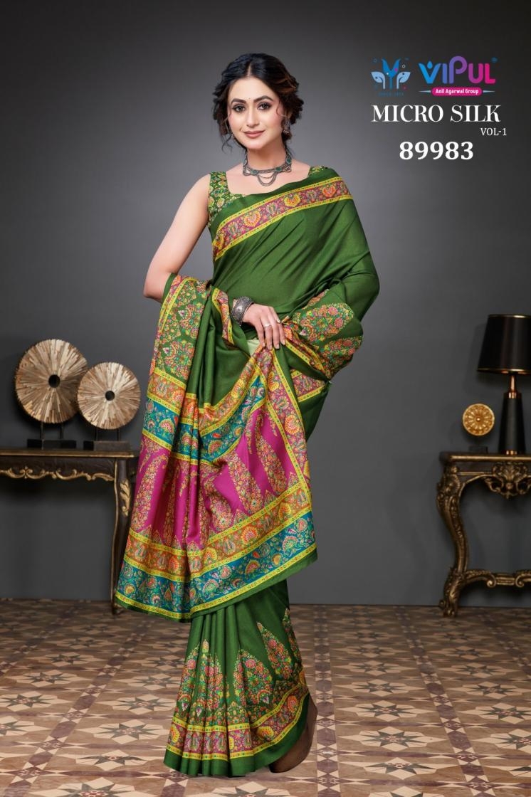 vipul fashion micro silk vol 1 series 89982-89927 soft silk wholesale saree