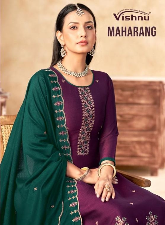 vishnu impex maharang series 24001 to 24012 vichitra silk fashionable salwar kameez in wholesale surat