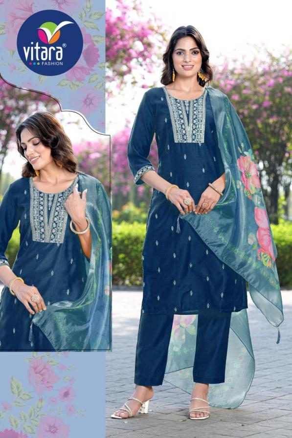 vitara fashion aarvi vetican combo set readymade salwar kameez in wholesale surat