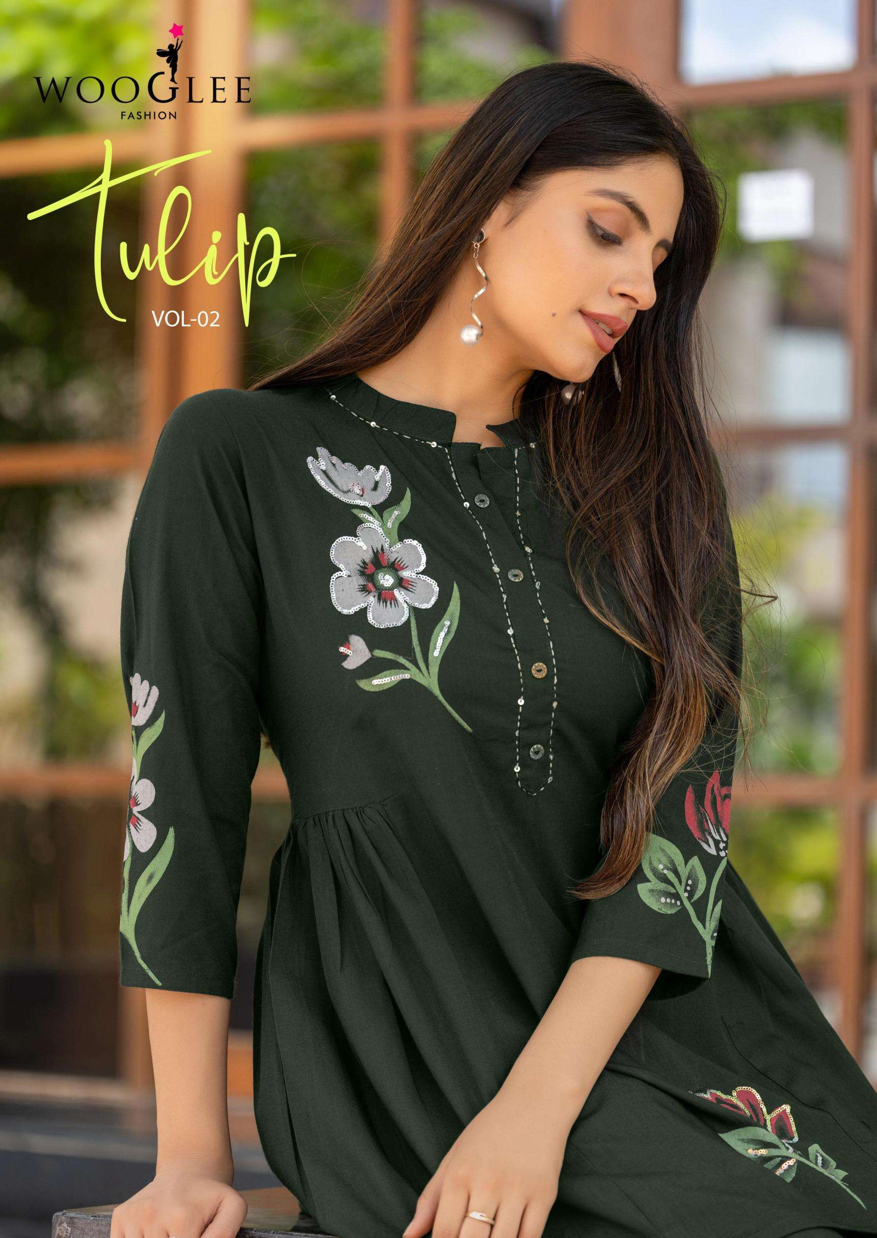 wooglee tulip vol 2 series 3005 to 3009 readymade rayon classic look co-ord set in wholesale surat