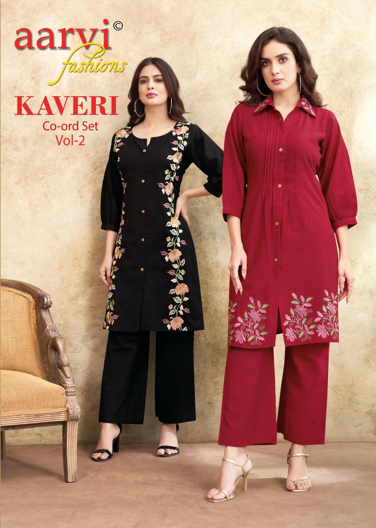 aarvi fashion kaveri vol 2 series 7511 to 7516 readymade flex cotton combo co-ord sets in wholesale surat