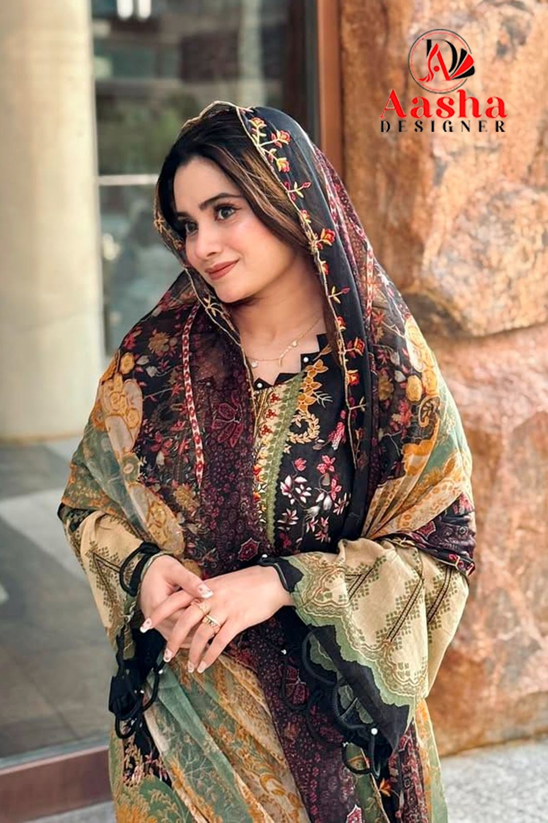AASHA DESIGNER D.NO -1177 PURE COTTON PRINT SUIT IN WHOLESALE SURAT