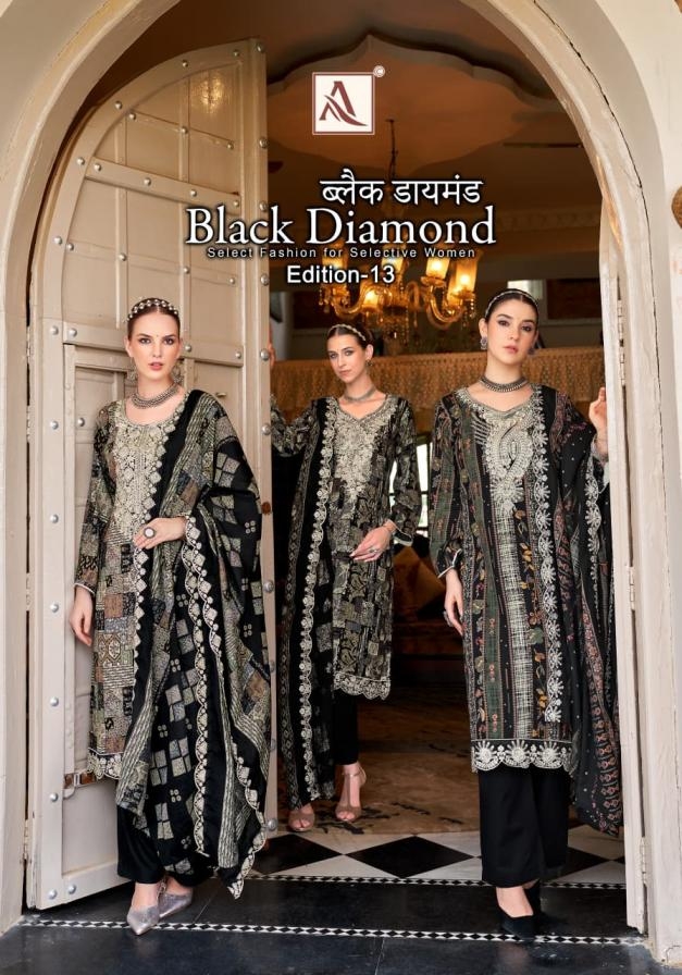 alok black diamond vol 13 series 204485701 to 204485706 rayon pakistani stylish salwar kameez in wholesale surat