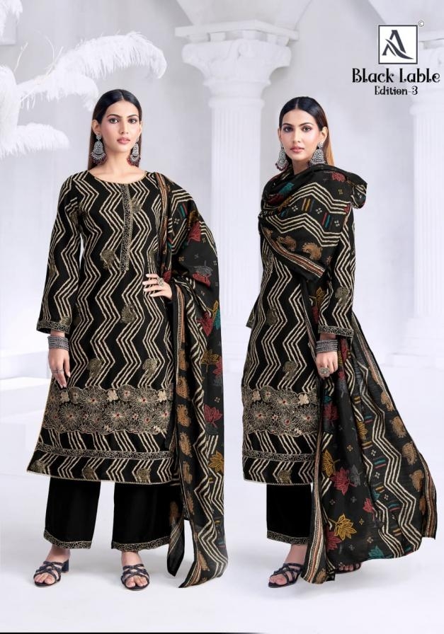 alok black lable vol 3 series 207088301 to 207088306 viscose rayon pakistani readymade big size suit in wholesale surat