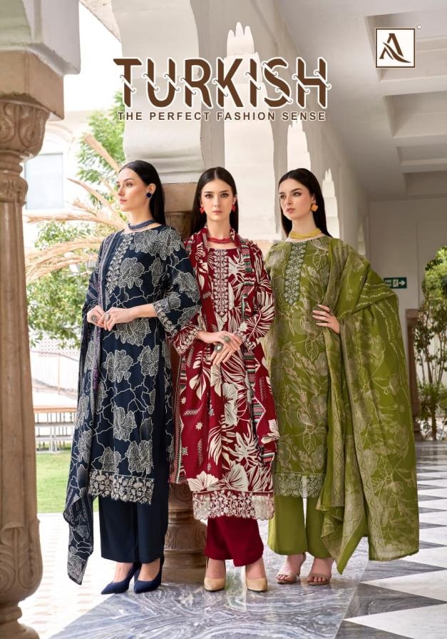 alok turkish series 202485001 to 202485006 viscose rayon modern pakistani suit in wholesale surat