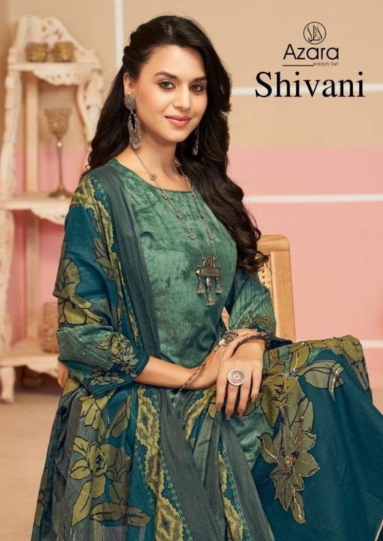 azara radhika fashion shivani series 58001 to 58004 lawn cotton salwar kameez in wholesale surat