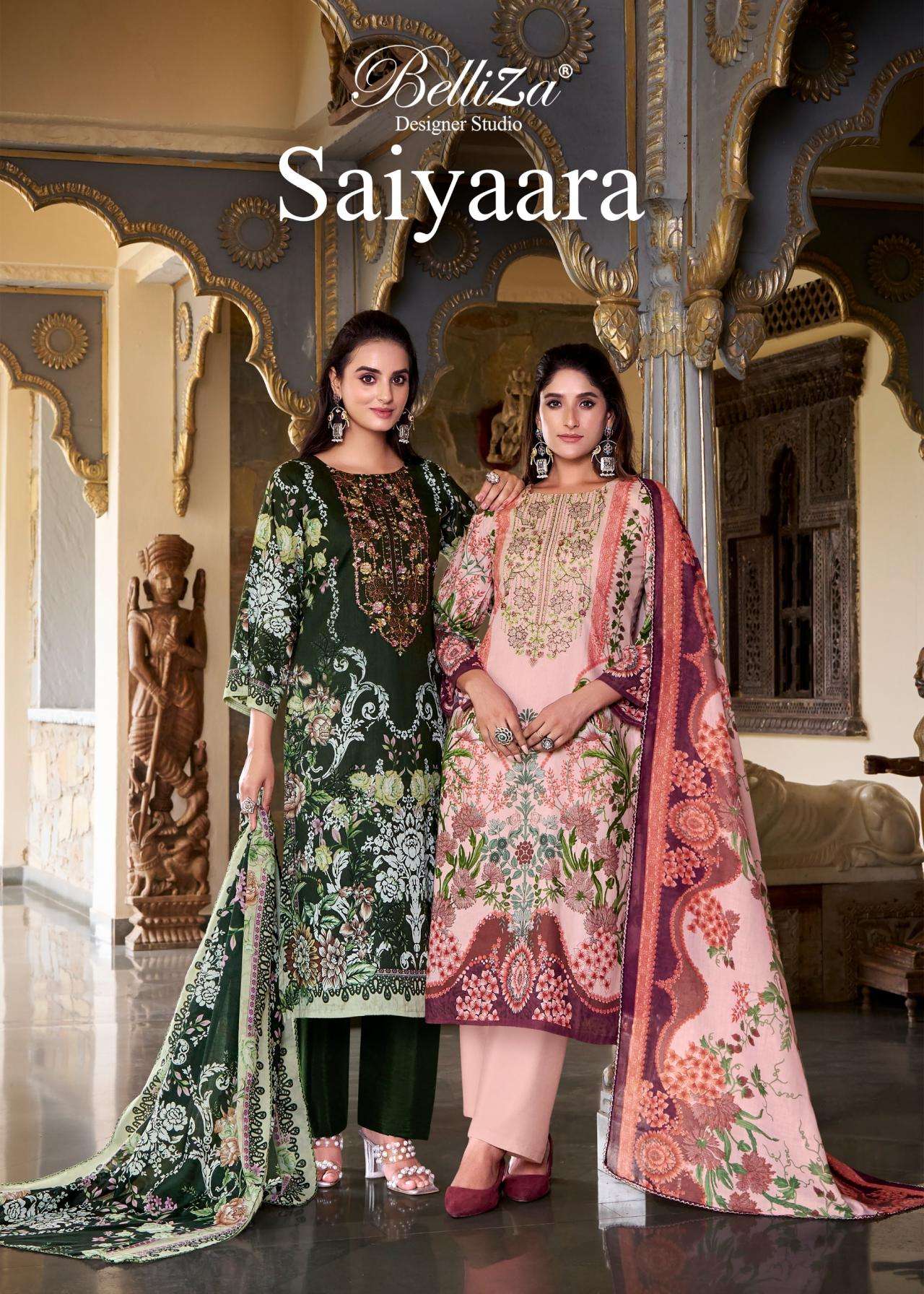 belliza designer saiyaara series 887001 to 887008 cotton pakistani suit in wholesale surat