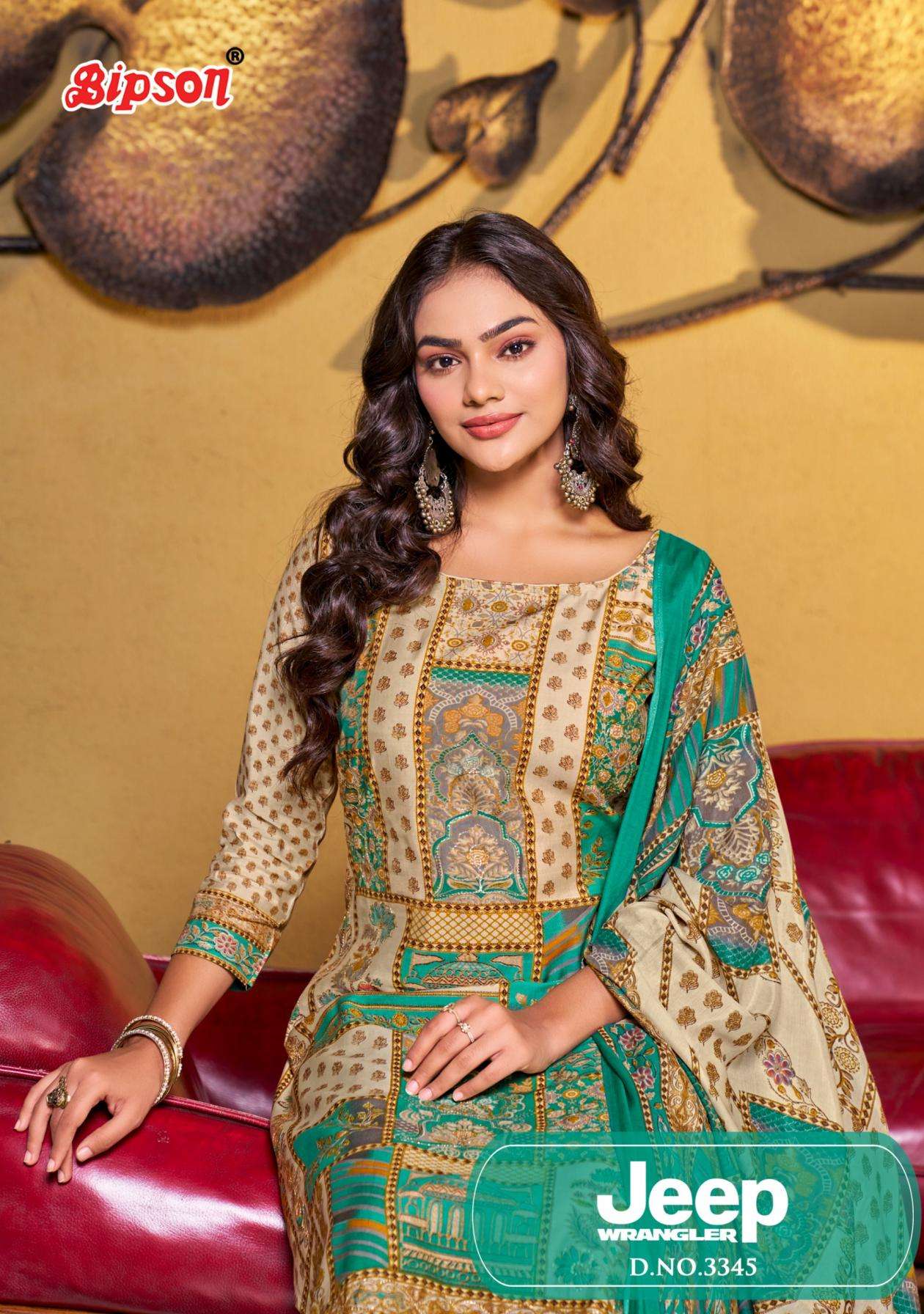 bipson prints jeep wranglar 3345 A to C roman silk unique salwar kameez in wholesale surat