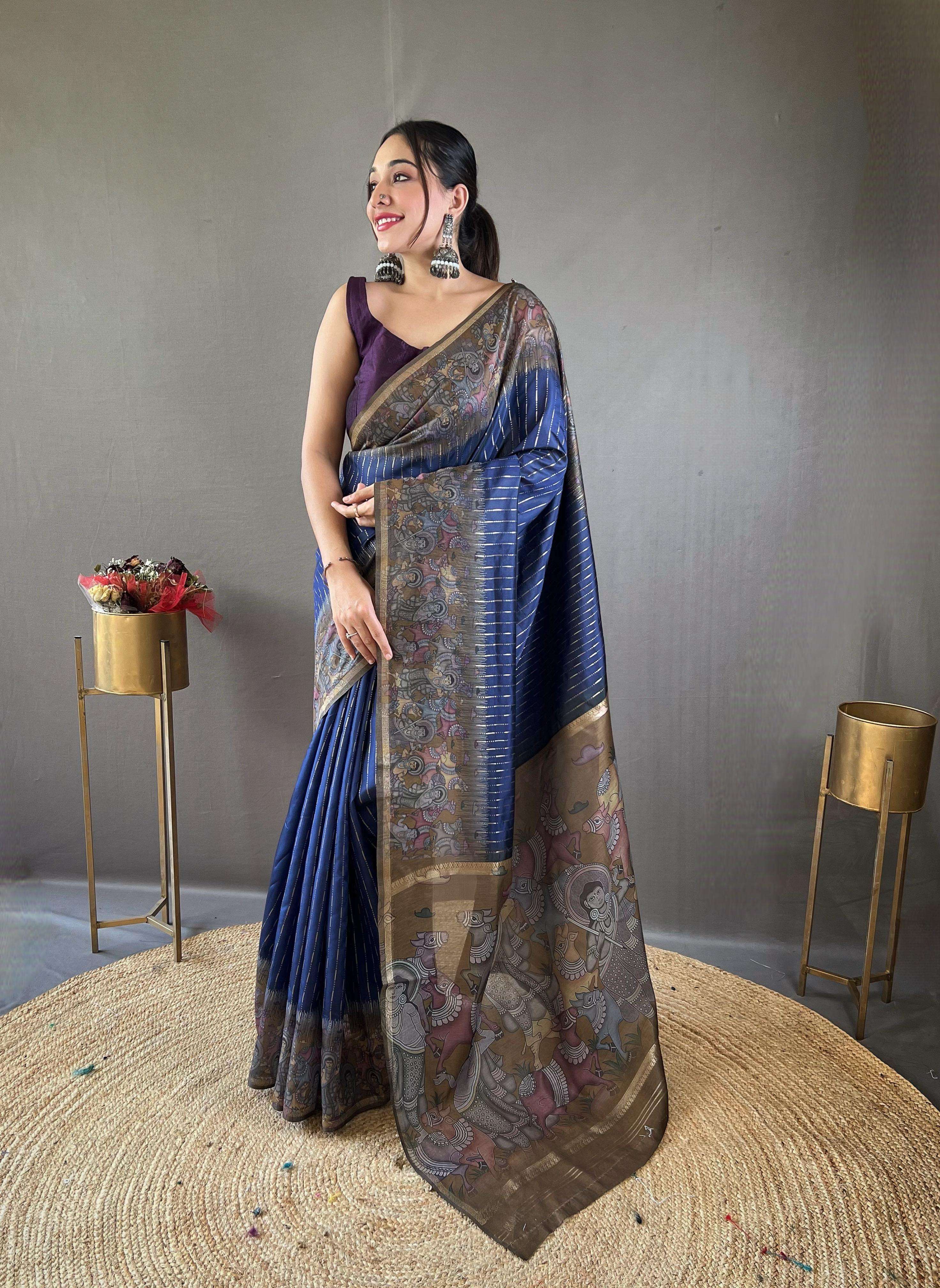 bt-53 aarvi soft Chanderi digital prints silk sarees in wholesale surat